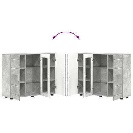 Buffet Gris béton 55.5 x 29 x 100 cm Bois d'ingénierie