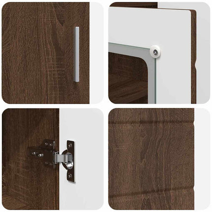 Buffet Chêne marron 55.5 x 29 x 100 cm Bois d'ingénierie