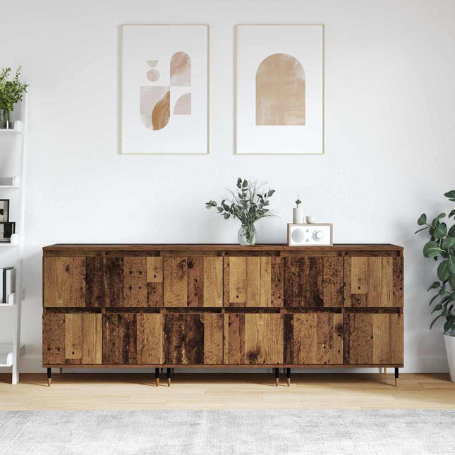 Buffets 3 pcs Bois ancien 180 x 35 x 70 cm Bois d'ingénierie