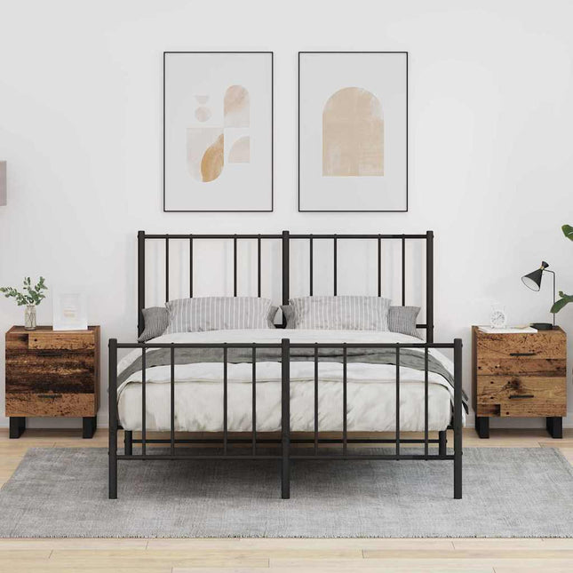 Cabinet de chevet 2 pcs Bois ancien 40 x 35 x 47.5 cm