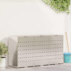 Rangement de poubelle à roulettes pour 3 poubelles Argent