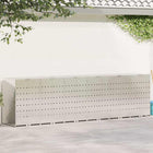 Rangement de poubelle à roulettes pour 3 poubelles Argent