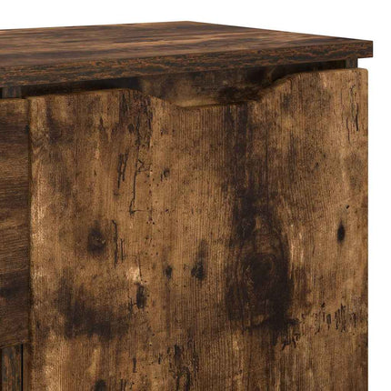 Buffet avec tiroir Chêne fumé 100 x 30 x 65,6 Bois d'ingénierie