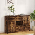Buffet avec tiroir Chêne fumé 100 x 30 x 65,6 Bois d'ingénierie
