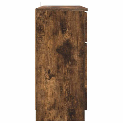 Buffet avec tiroir Chêne fumé 100 x 30 x 65,6 Bois d'ingénierie