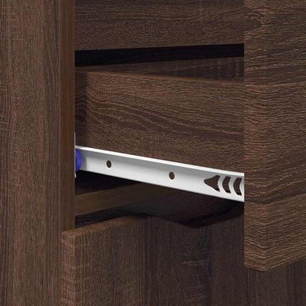 Buffet avec tiroir Chêne brun 100 x 30 x 65,6 Bois d'ingénierie