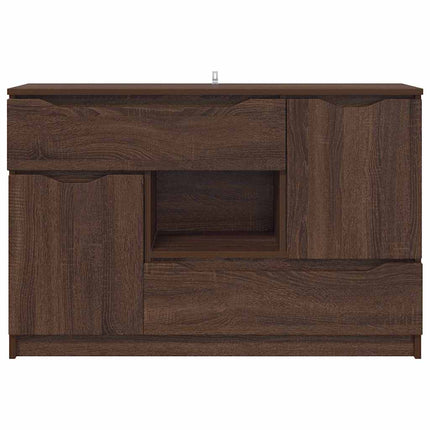Buffet avec tiroir Chêne brun 100 x 30 x 65,6 Bois d'ingénierie