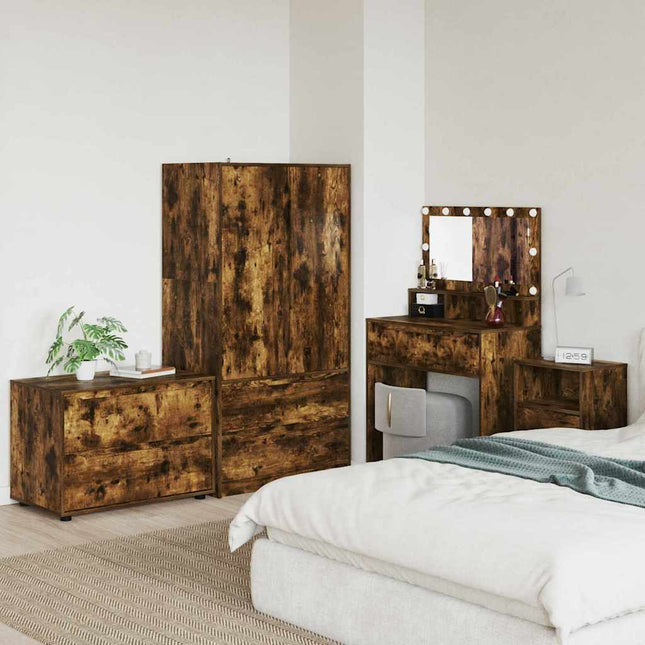 Armoire de rangement Chêne fumé 80 x 48 x 57 cm