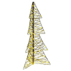 Sapin de Noël avec 160 LED Blanc chaud 150 cm Rotin