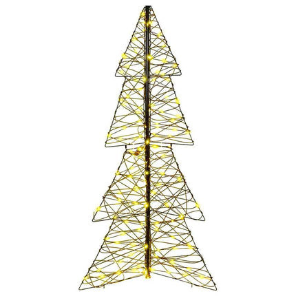 Sapin de Noël avec 160 LED Blanc chaud 150 cm Rotin