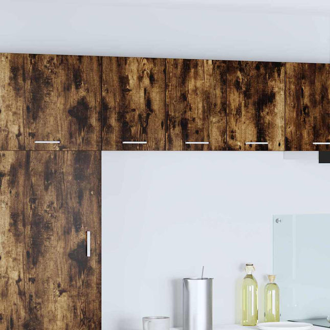 Armoire Suspendue Riga Et Blanc 30 X 31 X 40 Cm Chêne Fumé 1x meuble suspendu (1 porte) 30 cm de large 40 cm de haut