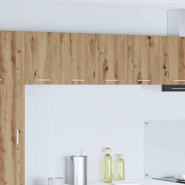 Armoire suspendue Riga Chêne Artisan et Blanc 60 x 31 x 40 cm