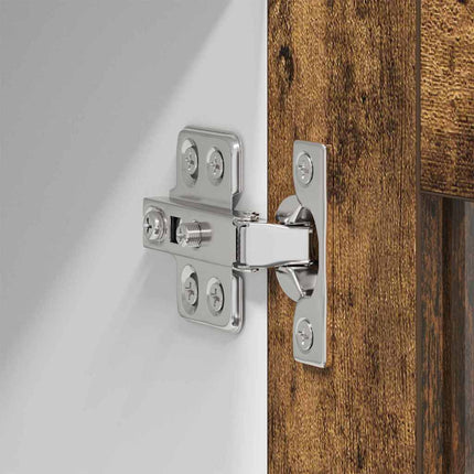 Armoire Suspendue Avec Étagère Riga 40 X 31 X 40 Cm Chêne Fumé 1x armoire en verre suspendue (1 porte) 40 cm de large 40 cm de haut