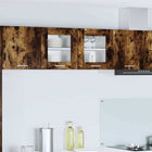 Armoire Suspendue Avec Étagère Riga 40 X 31 X 40 Cm Chêne Fumé 1x armoire en verre suspendue (1 porte) 40 cm de large 40 cm de haut