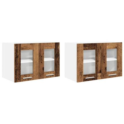 Armoire suspendue Riga 2 pcs Bois Ancien 60 x 31 x 40 cm