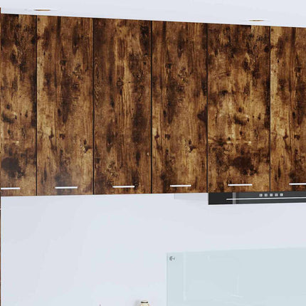 Armoire Suspendue Riga Et Blanc 30 X 31 X 80 Cm Chêne Fumé 1x meuble suspendu (1 porte) 30 cm de large 80 cm de haut