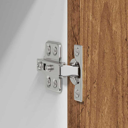 Armoire suspendue avec étagère Riga 2 pcs Bois ancien et Blanc