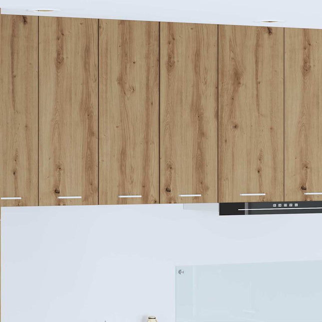 Armoire suspendue Riga Chêne Artisan et Blanc 30 x 31 x 80 cm