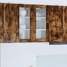 Armoire Suspendue Riga 2 Pcs 40 X 31 X 80 Cm Chêne Fumé 2x armoire en verre suspendue (1 porte) 40 cm de large 80 cm de haut