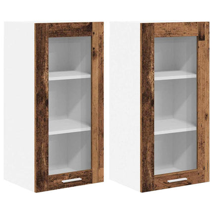 Armoire suspendue Riga 2 pcs Bois Ancien 40 x 31 x 80 cm