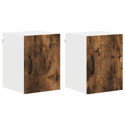 Meuble mural de cuisine 2 pcs Chêne fumé 30 x 31 x 40 cm
