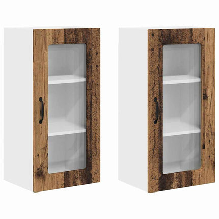 Meuble mural de cuisine 2 pcs Bois Ancien 40 x 31 x 80 cm
