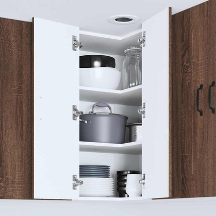 Meuble mural de cuisine avec étagère Chêne brun 57 x 57 x 80 cm