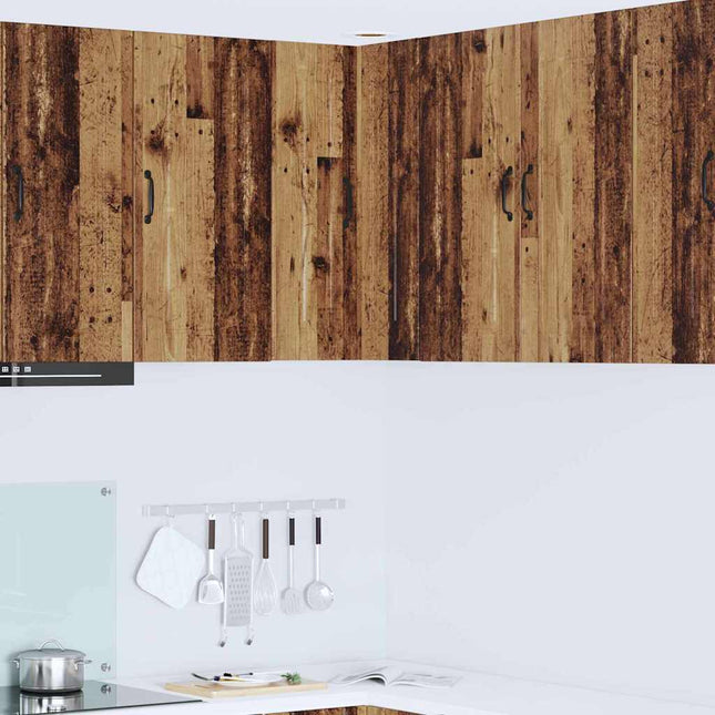 Meuble mural de cuisine avec porte Bois Ancien 57 x 57 x 80 cm