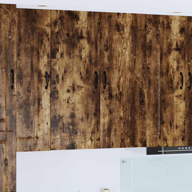 Meuble mural de cuisine avec porte Chêne fumé 80 x 31 x 100 cm