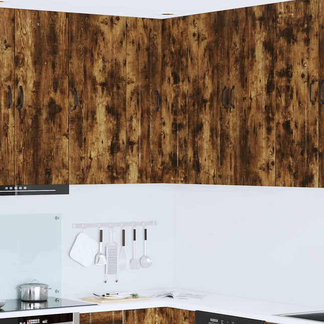 Meuble mural de cuisine avec porte Chêne fumé 57 x 57 x 100 cm