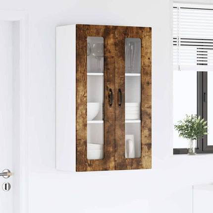 Meuble mural de cuisine avec porte Chêne fumé 60 x 31 x 100 cm