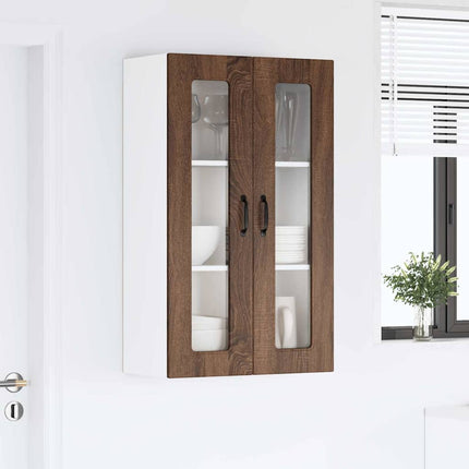 Meuble mural de cuisine avec porte Chêne brun 60 x 31 x 100 cm