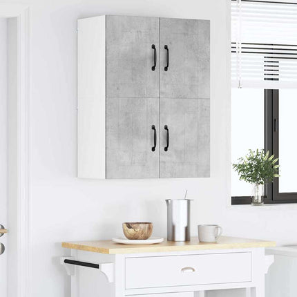 Meuble mural de cuisine avec étagère Gris béton 60 x 31 x 40 cm
