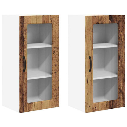 Armoire de cuisine 2 pcs Bois Ancien 40 x 31 x 80 cm