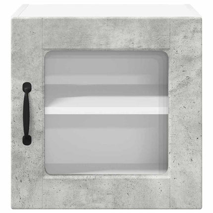 Meuble mural de cuisine avec étagère Gris béton 40 x 31 x 40 cm