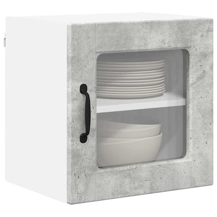 Meuble mural de cuisine avec étagère Gris béton 40 x 31 x 40 cm
