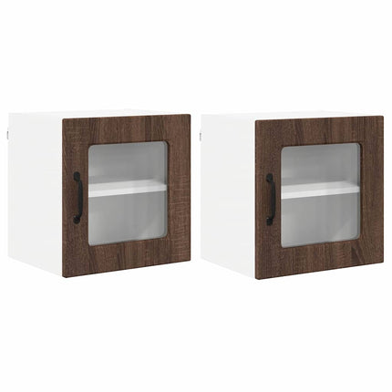 Meuble mural de cuisine 2 pcs Chêne brun 40 x 31 x 40 cm