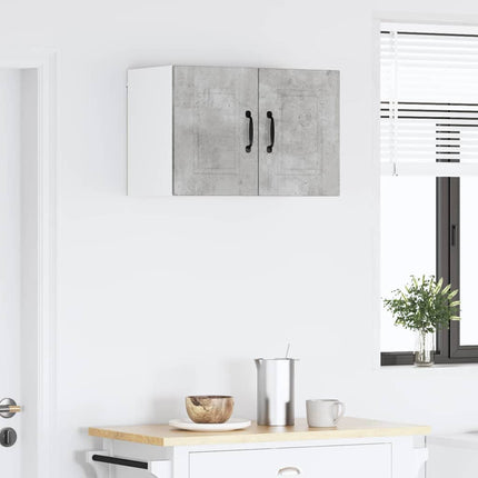 Meuble mural de cuisine avec étagère Gris béton 30 x 31 x 40 cm