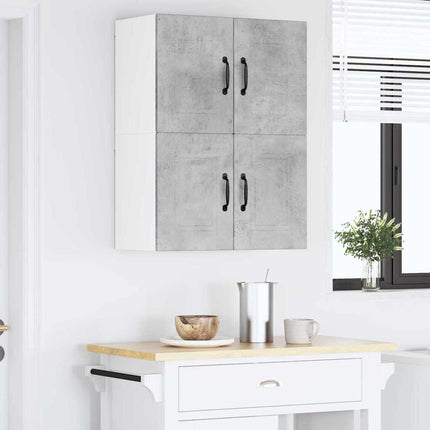 Meuble mural de cuisine avec étagère Gris béton 60 x 31 x 40 cm
