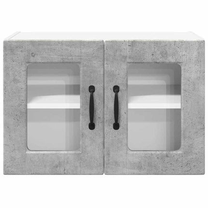 Meuble mural de cuisine avec étagère Gris béton 60 x 31 x 40 cm