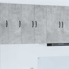 Meuble mural de cuisine avec étagère Gris béton 30 x 31 x 80 cm