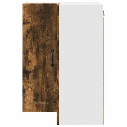 Meuble mural de cuisine avec étagère Chêne fumé 57 x 57 x 80 cm