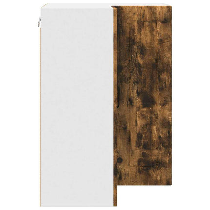 Meuble mural de cuisine avec étagère Chêne fumé 57 x 57 x 80 cm