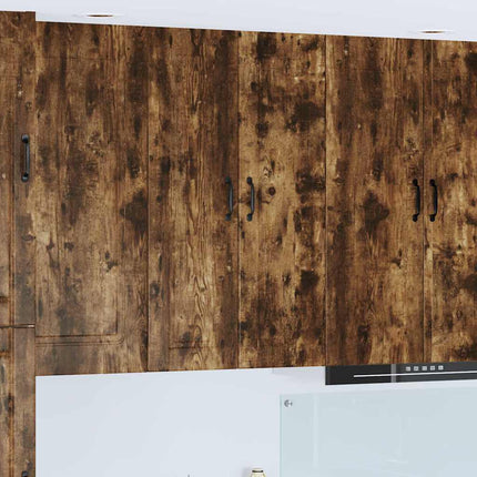 Meuble mural de cuisine avec porte Chêne fumé 30 x 31 x 100 cm