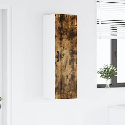 Meuble mural de cuisine avec porte Chêne fumé 30 x 31 x 100 cm