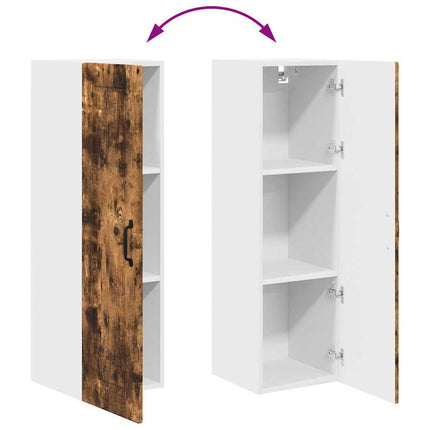 Meuble mural de cuisine avec porte Chêne fumé 30 x 31 x 100 cm