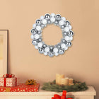 Couronnes de Boules de Noël 2 pcs Blanc et Argent