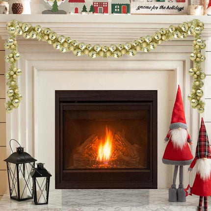 Guirlande de Boules de Noël Doré 186 cm Polystyrène