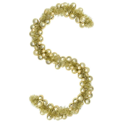 Guirlande de Boules de Noël Doré 186 cm Polystyrène