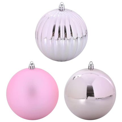 Ensemble de Boules de Noël 3 pcs Rose XXL